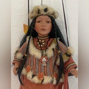 Cathay Collection Porcelain Navajo Native American woman doll. No.104/5000